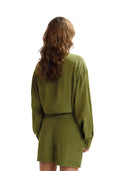 Essentiel Antwerp - Tutina corta oversize verde oliva con maxi gonna - Jebba-Om24 - Olive Martini