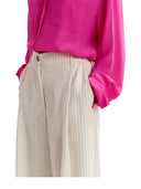 Essentiel Antwerp - Pantaloni Josha gessati a gamba larga - Josha-J1Vc - Combo1 Vanilla Cream