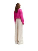 Essentiel Antwerp - Pantaloni Josha gessati a gamba larga - Josha-J1Vc - Combo1 Vanilla Cream