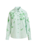 Essentiel Antwerp - Camicia Julieta a righe paillettes e perline - Julieta-J2Bo - Combo2 Bonus Green