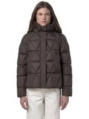 k-way - giacca lethille thermo microfiber - k7136kw-b38 - black olive combo