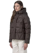 k-way - giacca lethille thermo microfiber - k7136kw-b38 - black olive combo