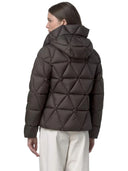 k-way - giacca lethille thermo microfiber - k7136kw-b38 - black olive combo