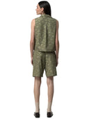 K-Way - Camicia S/M Anty Emby Jacquard - K7137PW-C40 - Green - Lime Jacquard