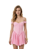Me Fui - Vestito Corto - Mf26-Sw0326Pk - Pink
