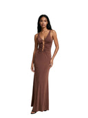 Me Fui - Vestito Lungo - Mf26-Sw0329Bn - Brown