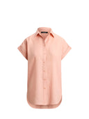Lauren Ralph Lauren - Camicia a maniche corte in lino - 200874259012 - Pink