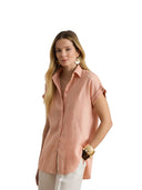 Lauren Ralph Lauren - Camicia a maniche corte in lino - 200874259012 - Pink