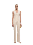 Twinset - Pantaloni Flare c/Elastico in vita - 261tp2225-07222 - Parchment