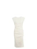 Pinko - Abito Alissa Lino Stretch - 106521-A34I-Z05 - Bianco-Biancaneve