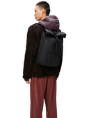 rains - zaino rolltop rucksack w3 - ra13320-01 - black
