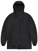 rains - giacca lohja long insulated jacket w3t2 - ra15790-01 - black
