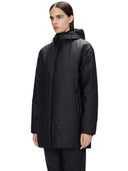 rains - giacca lohja long insulated jacket w3t2 - ra15790-01 - black