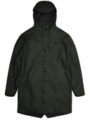 rains - impermeabile long jacket w3 - ra12020-03 - green
