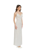 Mar De Margaritas - Riley - Abito Lungo Dritto In Crepe - Mmabw01529-Bi114 - Petitpois Ecru