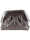themoirè - borsa gea micro weaved laminated - tmfw25gmwl125 - dark silver