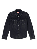Diesel - Camicia western in denim trattato - A099660Dbdc-02-008 - Black/Denim