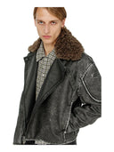 Diesel - Giacca W- Alex biker con collo staccabile - A227590Agck-9Xx-001 - BLACK