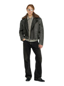 Diesel - Giacca W- Alex biker con collo staccabile - A227590Agck-9Xx-001 - BLACK