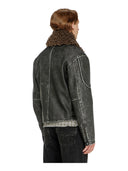 Diesel - Giacca W- Alex biker con collo staccabile - A227590Agck-9Xx-001 - BLACK