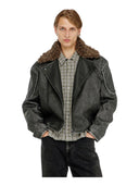 Diesel - Giacca W- Alex biker con collo staccabile - A227590Agck-9Xx-001 - BLACK
