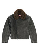 Diesel - Giacca W- Alex biker con collo staccabile - A227590Agck-9Xx-001 - BLACK