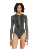 Diesel - Body Fresya cotone c/chiusura frontale a bottoni - A232290Shan-900A - 003 - Off/Black