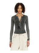 Diesel - Body Fresya cotone c/chiusura frontale a bottoni - A232290Shan-900A - 003 - Off/Black
