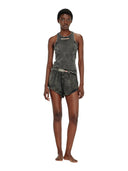 Diesel - Canotta Irene in cotone con effetto lavorato - A232610Shan-900A - 003 - Off/Black
