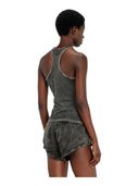 Diesel - Canotta Irene in cotone con effetto lavorato - A232610Shan-900A - 003 - Off/Black