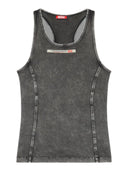 Diesel - Canotta Irene in cotone con effetto lavorato - A232610Shan-900A - 003 - Off/Black