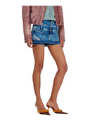 Diesel - Minigonna pantaloncino in denim con doppia cintura - A23281007Eu-01-900 - Denim