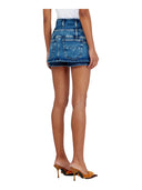 Diesel - Minigonna pantaloncino in denim con doppia cintura - A23281007Eu-01-900 - Denim