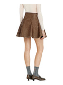 Diesel - Minigonna svasata in materiale bonded O-Erina - A240700Webj-7Bb-205 - Chocolate