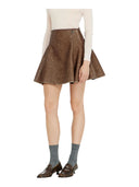 Diesel - Minigonna svasata in materiale bonded O-Erina - A240700Webj-7Bb-205 - Chocolate