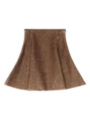 Diesel - Minigonna svasata in materiale bonded O-Erina - A240700Webj-7Bb-205 - Chocolate