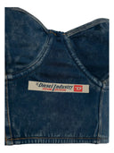 Diesel - Top Sheila in denim con logo - A225490Tjbv-8Bfa - 403 - Dark/Blue