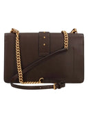 Pinko - Borsa a mano media Love Bag One in pelle New Buckl - 107621A0F1-M12Q - Marrone Marasca-Antique Gold