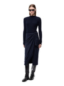 Pinko - Abito midi Dianella in lana con gonna gessata - 107795A3Mc-Ei1 - Blu/Grigio