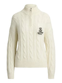 Lauren Ralph Lauren - Maglia con Zip - 200B33686002 - Mascarpone Cream