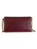 Pinko - Borsa a Tracolla Piccola in Pelle con Borchie - 107664A2Jg-Ww5Q - Ribes Intenso-Antique Gold