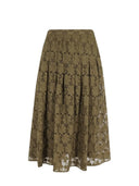 Max Mara Studio - Gonna In Jersey Mstairone - 2616771011600-001 - Verde Kaki