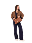 Coccinelle - Borsa Handbag Double Grainy Leather - E1Toa180101-682 - Cognac/Noir