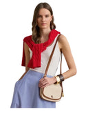 Lauren Ralph Lauren - borsa a tracolla marcy media in tela - 431p10512001 - natural