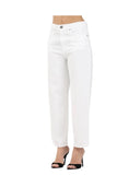 Pinko - Pantaloni Estelle Egg Bull Slegato - 103857-A3E1-Z04 - Bianco Brill.