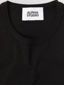 Alpha Studio - Canotta Comfort Viscose Crepe - Ad-6140T-2002 - Nero