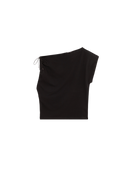 Alpha Studio - Collo Asimmetrico C/Coulisse New Shapes - Ad-6430C-2002 - Nero