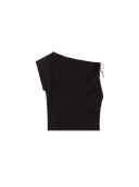 Alpha Studio - Collo Asimmetrico C/Coulisse New Shapes - Ad-6430C-2002 - Nero