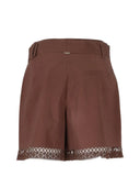 Twinset - Shorts c/Macramé e Cintura - 261tt2253-12110 - Coffee Liqueur