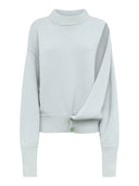 Laneus - Maglia Asymmetric Crewneck Boxy - F6Lawokn136-084 - Verde Salvia